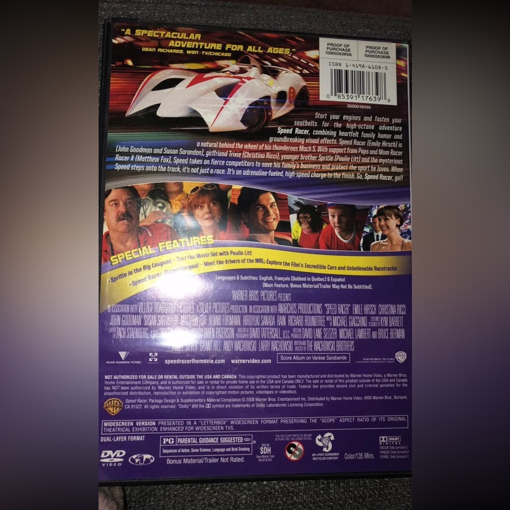 Speed Racer Widescreen DVD 2-Disc Set - Picture 3 of 5